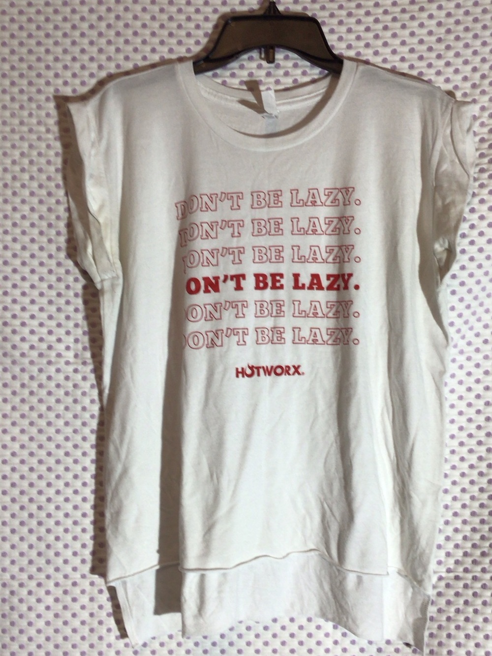 Bella+Canvas “Don’t Be Lazy” White Ribbed Crew Tee